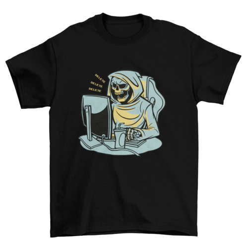 Grim Reaper Working From Home T-Shirt - $13.15