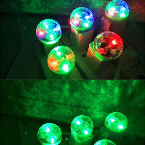 Mini 4-LED Disco Ball USB Powered Stage RGB Light - $8.25