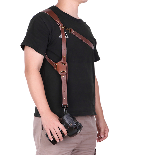 Genuine Leather Camera Shoulder Strap Adjustable - $30